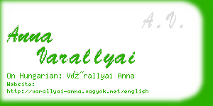 anna varallyai business card